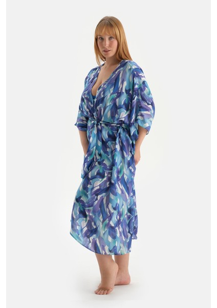 Mavi Kısa Kimono