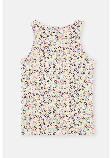 Beyaz Desenli Yeşil 2 Li Kalın Askılı Atlet fırsatları