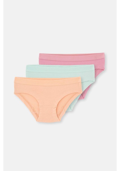 Multicolor 3'lü Kız Çocuk Pamuklu Hıpster