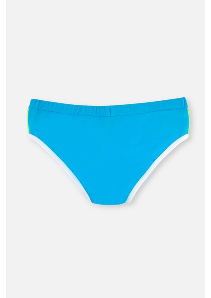 Mavi - Yeşil Parçalı Slip
