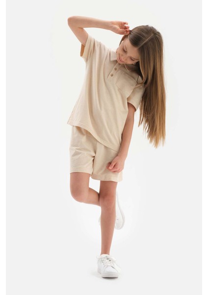 Bej Doğal Renkli Iki Iplik Unısex Şort fiyatları
