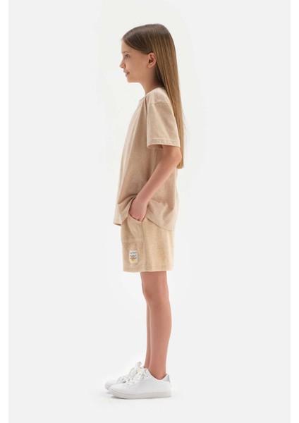 Kahverengi Doğal Renkli Unısex Havlu Şort modelleri