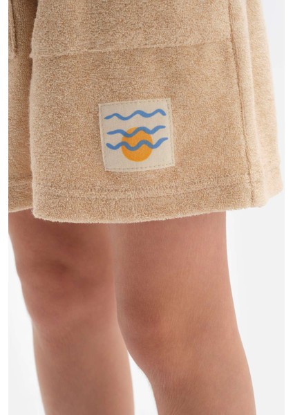 Kahverengi Doğal Renkli Unısex Havlu Şort fırsatları