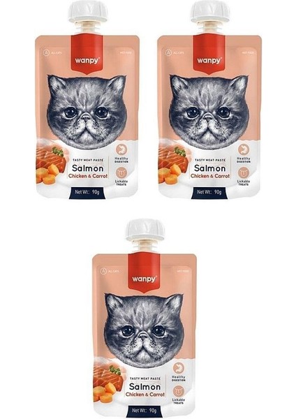Taze Somon & Tavuklu Kedi Et Ezmesi 90 Gr. x 3 Adet fiyatları