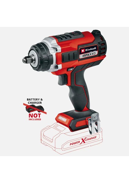 Professional Akülü Darbeli Somun Sıkma IMPAXXO 18/400 Power X-Change (Li-Ion, 18 V, 400 Nm, 3 Vitesli Şanzıman, Kömürsüz Motor, Akü ve Şarj Cihazı Dahil Değildir) - 4510070