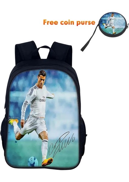 Yeni Ronaldo Poster Çantası 40CM/15.7INCH Futbol Sırt Çantası, Öğrenci Çantası Çocukların Sırt Çantası Futbol Yıldızı Kızlar Için En Iyi Hediye Rengi: 6 (Yurt Dışından)
