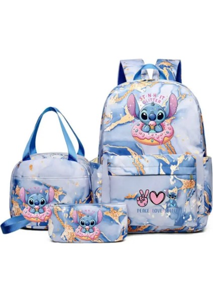 3pcs Disney Lilo Dikiş Renkli Sırt Çantası Öğle Yemeği Çantası Sırt Çantası Kızlar Için Günlük Okul Çantaları Kadın Öğrenci Setscolor: Resimle Aynı (Yurt Dışından)
