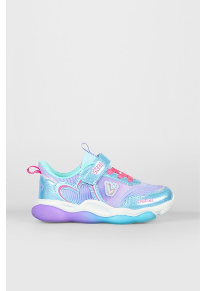 346.F25Y.215 Heart Filet Işıklı Phylon Mavi Çocuk Spor Ayakkabı