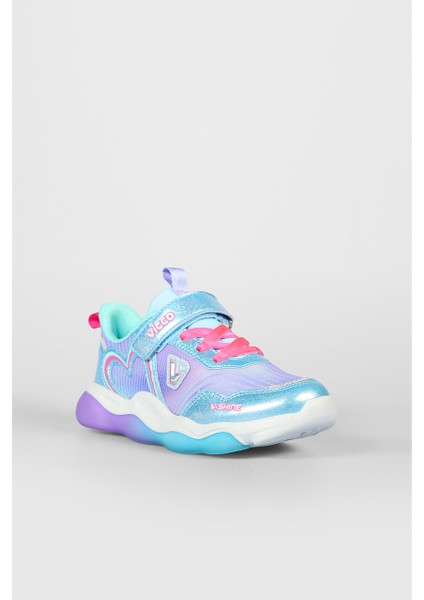 346.F25Y.215 Heart Filet Işıklı Phylon Mavi Çocuk Spor Ayakkabı modelleri