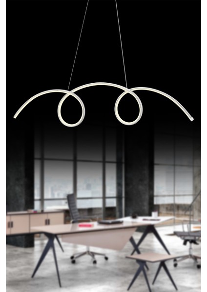 Istanbul Avize Gümüş Wavy Beyaz Power Ledli Modern LED Avize fırsatları