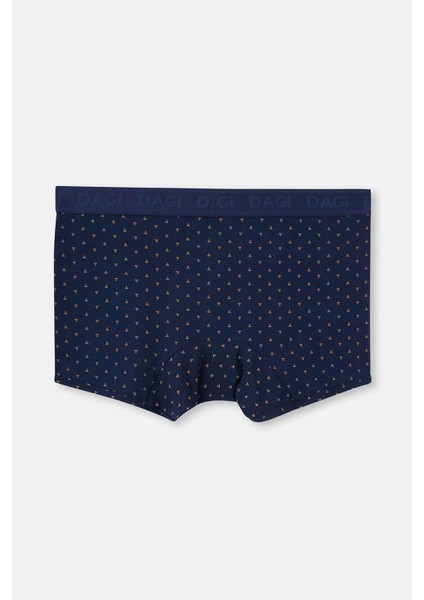 Açık Kahve-Lacivert 3'lü Desenli Micro Modal Boxer fırsatları