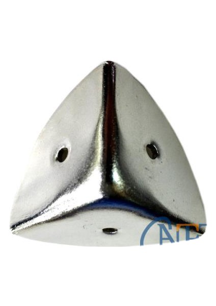 Dekoratif, Kutu, Sandık Köşesi - 45X28 Mm,büyük, Nikel, 1 Adet