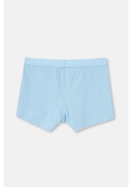 Açık Mavi 5210 Düz Pamuk Boxer