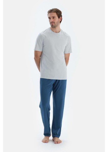 Indigo-Füme Indıgo- Pamuk Modal Örme Ikili Pijama Altı fırsatları