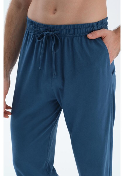 Indigo-Füme Indıgo- Pamuk Modal Örme Ikili Pijama Altı indirimleri