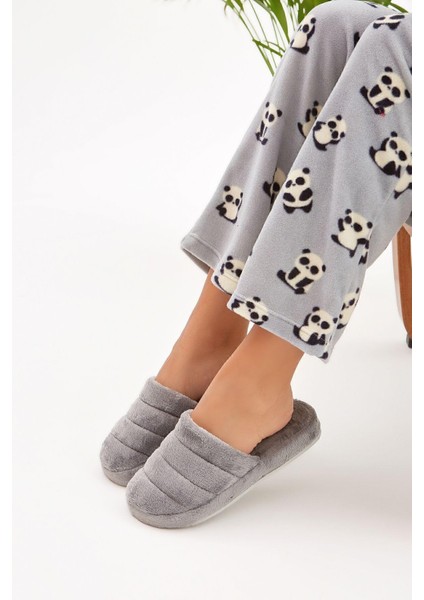 Gri Önü Kapalı Sessiz Taban Terlik Ev Terliği fiyatları