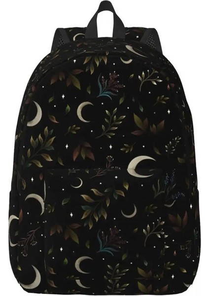 Moonlit Bahçe Klasik Sırt Çantası Hediye Öğrenci Iş Boho Çiçek Vintage Wicca Day Rapack Erkekler Için Dizüstü Bilgisayar Tuval Çantaları Renk: 6/boyut: Çocuklar Için (Yurt Dışından)