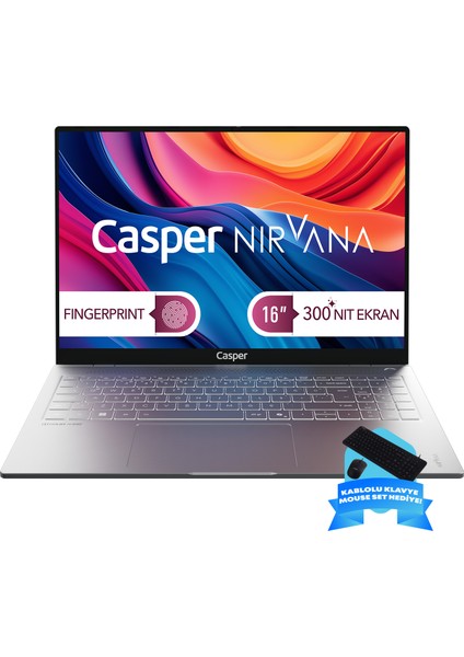 Nirvana S100 300NIT Intel Core 9-270H 32GB Ddr5 Ram 500GB SSD Freedos Taşınabilir Bilgisayar S100.270H-DV00X-G-F-D2D1