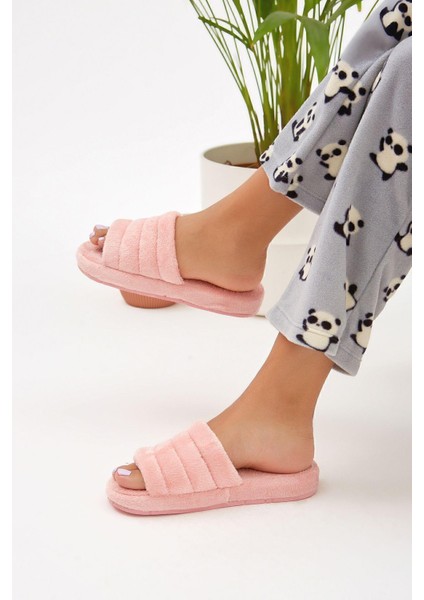 Pudra Önü Açık Sessiz Taban Kadın Terlik Ev Terliği modelleri