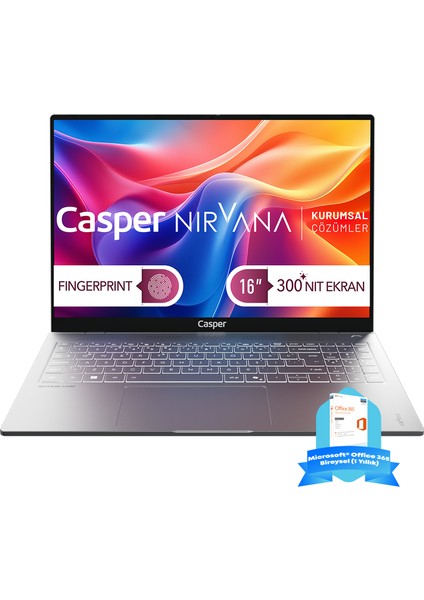 Nirvana S200 300NIT Intel Core 7-240H 32GB Ddr5 Ram 250GB SSD Freedos Taşınabilir Bilgisayar S200.240H-DU00X-G-F-OFM365