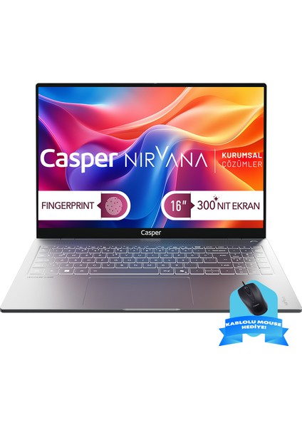 Nirvana S200 300NIT Intel Core 9-270H 16GB Ddr5 Ram 2tb SSD Freedos Taşınabilir Bilgisayar S200.270H-BX00X-G-F-KM35S