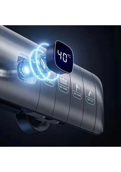 Neptün Grey Termostatik Dijital Duş Seti