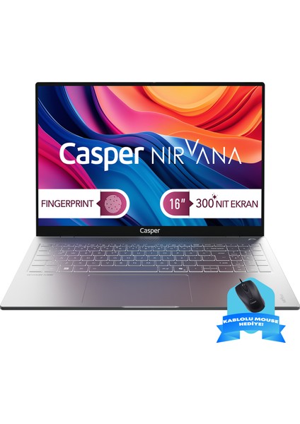 Nirvana S100 300NIT Intel Core 7-240H 32GB Ddr5 Ram 500GB SSD Windows 11 Home Taşınabilir Bilgisayar S100.240H-DV00A-G-F-KM35S