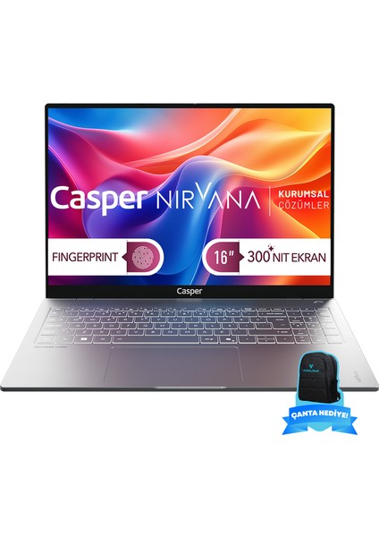 Nirvana S200 300NIT Intel Core 7-240H 32GB Ddr5 Ram 250GB SSD Freedos Taşınabilir Bilgisayar S200.240H-DU00X-G-F-CANEX16