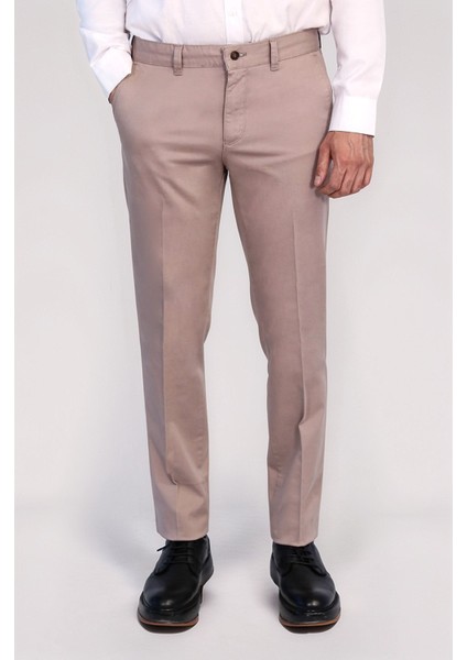 / Regular Çino Pantolon/ Bej