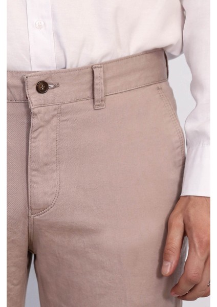 / Regular Çino Pantolon/ Bej