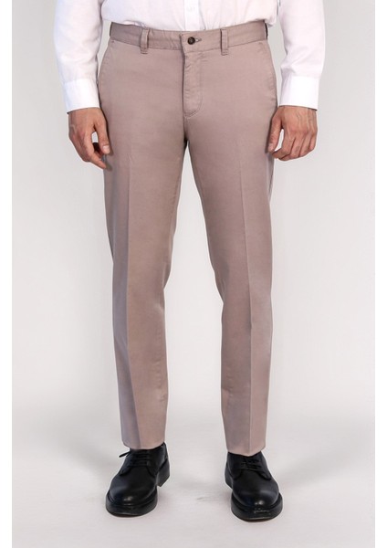 / Regular Çino Pantolon/ Bej