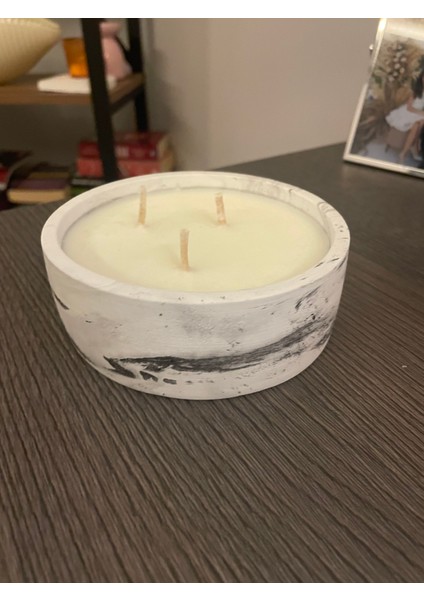 Marble Bowl - Dekoratif Saksı Soya Wax Vegan Mum