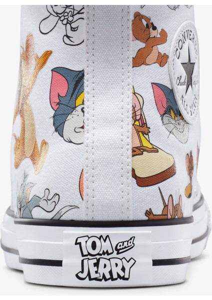 x Tom & Jerry Chuck Taylor All Star Unisex Beyaz Sneaker indirimleri