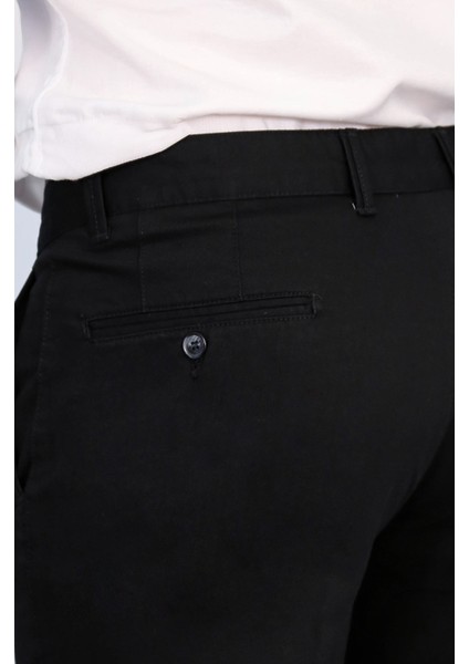/ Regular Çino Pantolon/ Siyah