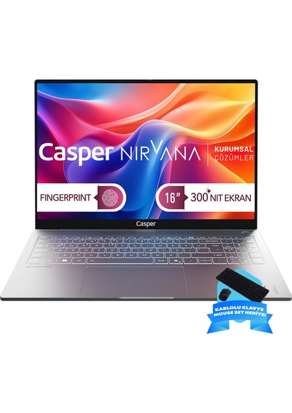 Nirvana S200 300NIT Intel Core 7-240H 32GB Ddr5 Ram 500GB SSD Freedos Taşınabilir Bilgisayar S200.240H-DV00X-G-F-D2D1
