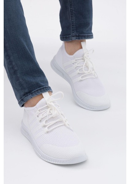 Beyaz Triko Spor Ayakkabı Yürüyüş Ve Koşu Ayakkabısı fiyatları