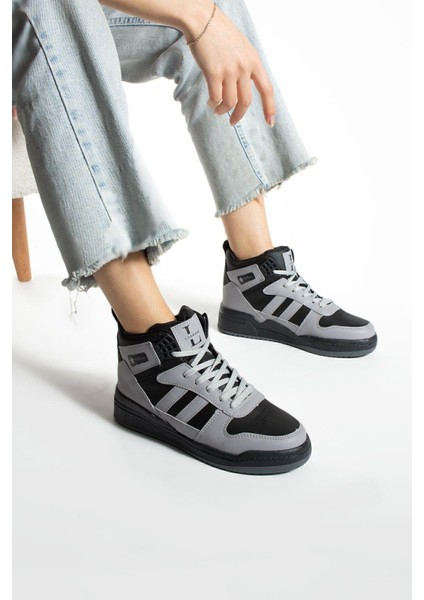 Gri Bilekli Spor Ayakkabı Basket Ayakkabısı modelleri