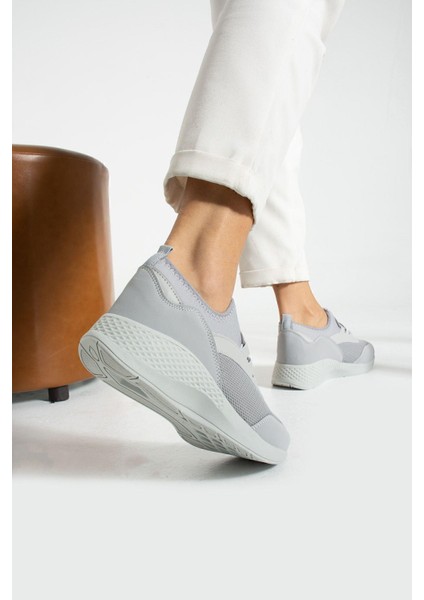 Buz Gri Anatomik Esnek Taban Slip-on Spor Ayakkabı Günlük Sneaker modelleri