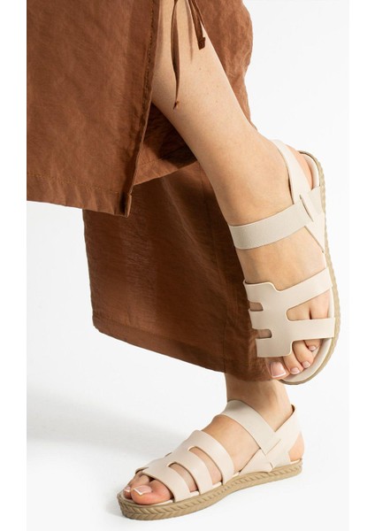 Bej Biye Kadın Sandalet modelleri