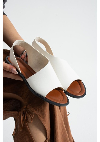 Beyaz Açık Babet Sandalet Yazlık Ayakkabı indirimleri