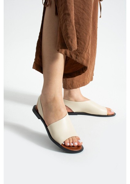 Bej Açık Babet Sandalet Yazlık Ayakkabı modelleri