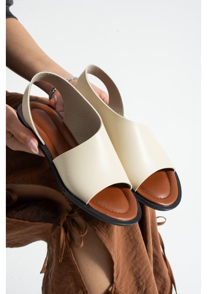 Bej Açık Babet Sandalet Yazlık Ayakkabı indirimleri