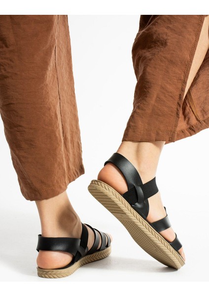 Siyah Biye Kadın Sandalet modelleri