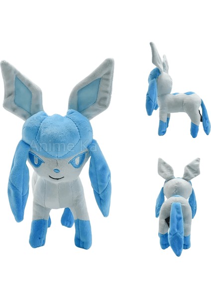 Kawaii Mimikyu Eevee Doldurulmuş Peluş Oyuncak Pokemon Evrim Umbreon Flareon Jolteon Glaceon Vaporeon Sylveon Espeon Peluche Bebekler: E Stant Glaceon (Yurt Dışından)