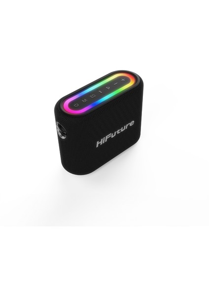 Vocalist 200 Bluetooth 5.0 100W Rgb Aydınlatmalı Bt/aux/usb/sd Kart Girişli Mikrofonlu Taşınabilir Karaoke Sistemi Kablosuz Hoparlör Siyah