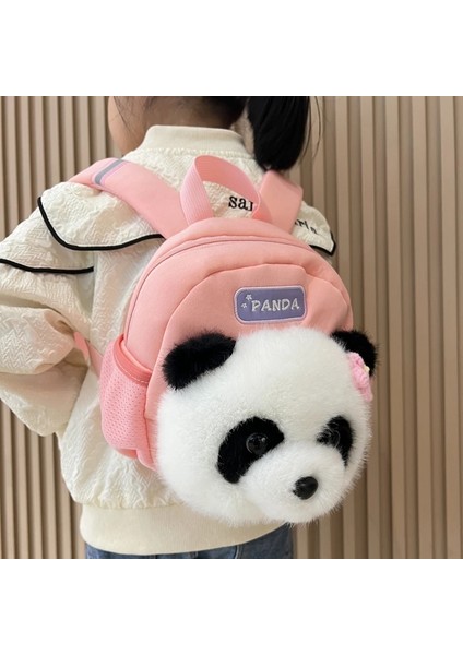 Modaya Uygun Çizgi Film Panda Peluş Sırt Çantası Öğrenci Çantası Büyük Kapasiteli Okul Bagcolor: Gri (Yurt Dışından)