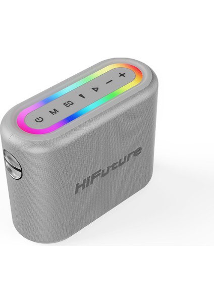 Vocalist 200 Bluetooth 5.0 100W Rgb Aydınlatmalı Bt/aux/usb/sd Kart Girişli Mikrofonlu Taşınabilir Karaoke Sistemi Kablosuz Hoparlör Gümüş