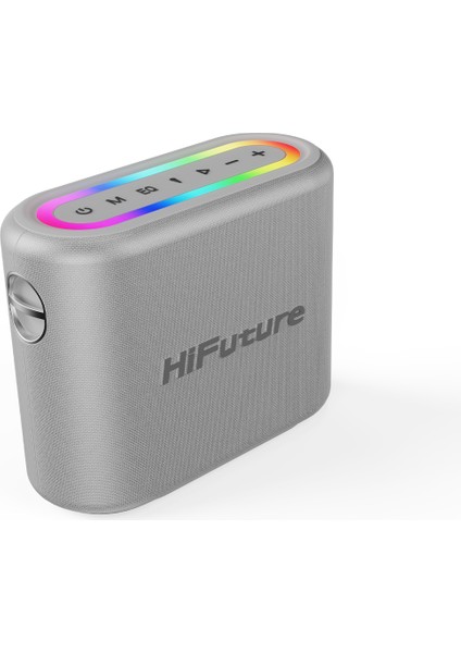 Vocalist 200 Bluetooth 5.0 100W Rgb Aydınlatmalı Bt/aux/usb/sd Kart Girişli Mikrofonlu Taşınabilir Karaoke Sistemi Kablosuz Hoparlör Gümüş