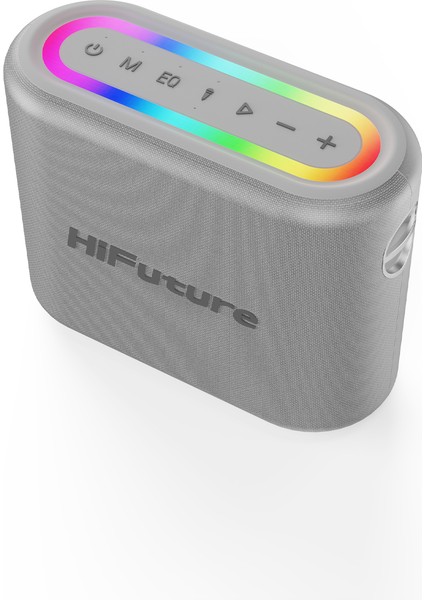 Vocalist 200 Bluetooth 5.0 100W Rgb Aydınlatmalı Bt/aux/usb/sd Kart Girişli Mikrofonlu Taşınabilir Karaoke Sistemi Kablosuz Hoparlör Gümüş