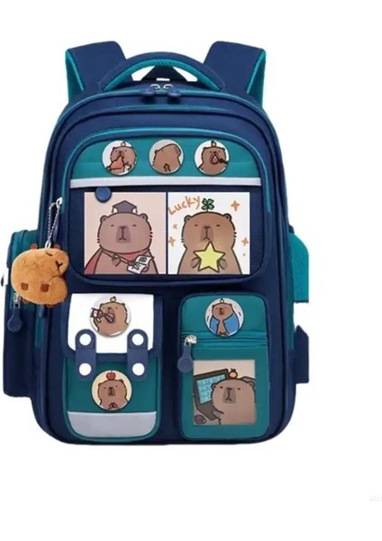 Karikatür Capya Okulu Sırt Çantası Hafif ve Pratik Kitap Çantası Ilköğretim Öğrenci Renk Için Büyük Kapasiteli Günlük: D0LF3TK306429-02-L (Yurt Dışından)
